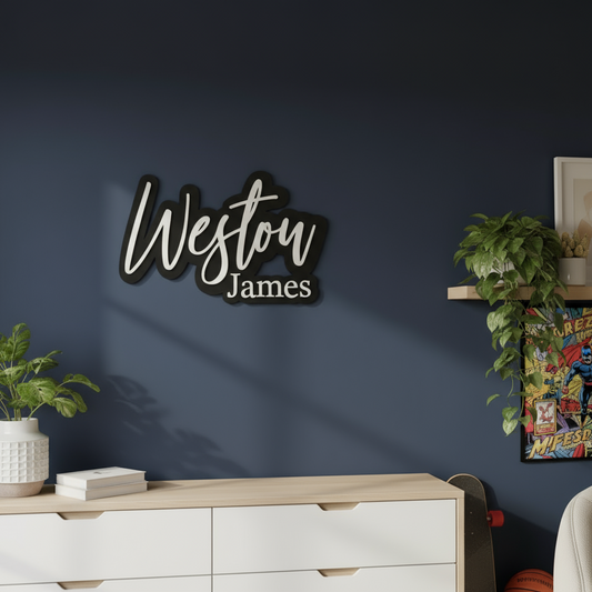 Personalized 2 Layered Acrylic Name Sign