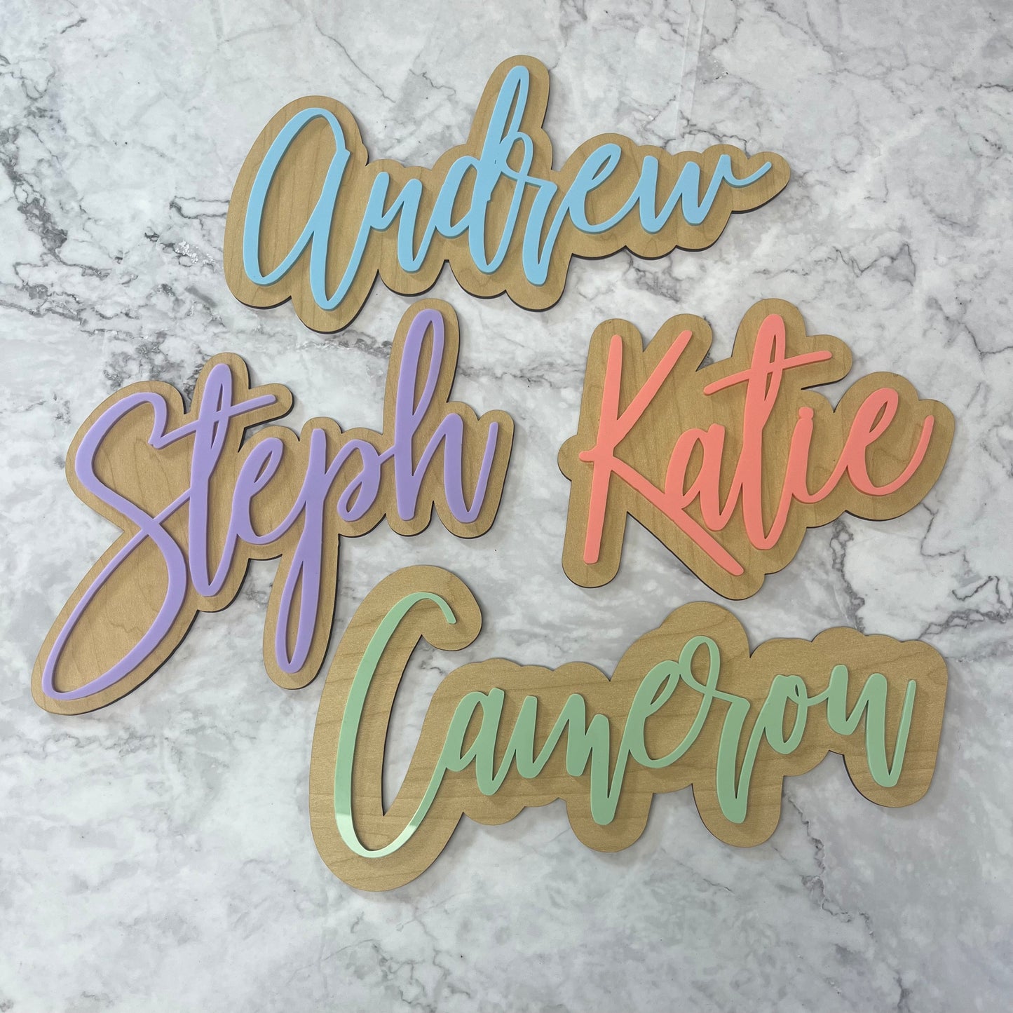 Personalized 2 Layered Acrylic & Wood Sign