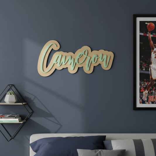 Personalized 2 Layered Acrylic & Wood Sign