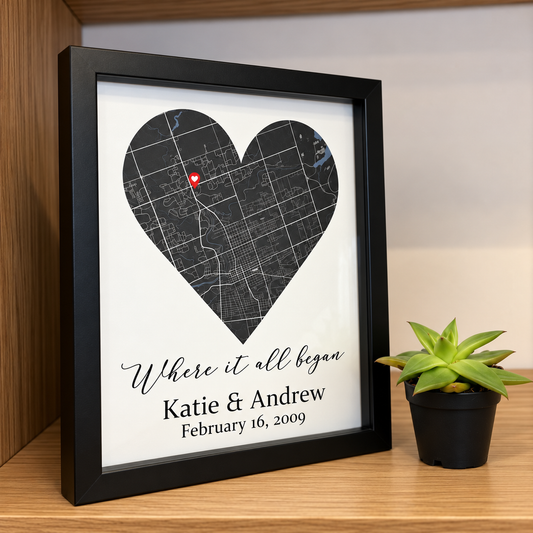 Where It All Began – Personalized Framed Map Art
